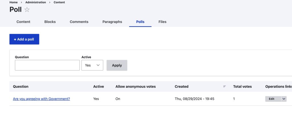 Drupal Poll How to implement polls in Drupal using Polls module - DigitalNadeem