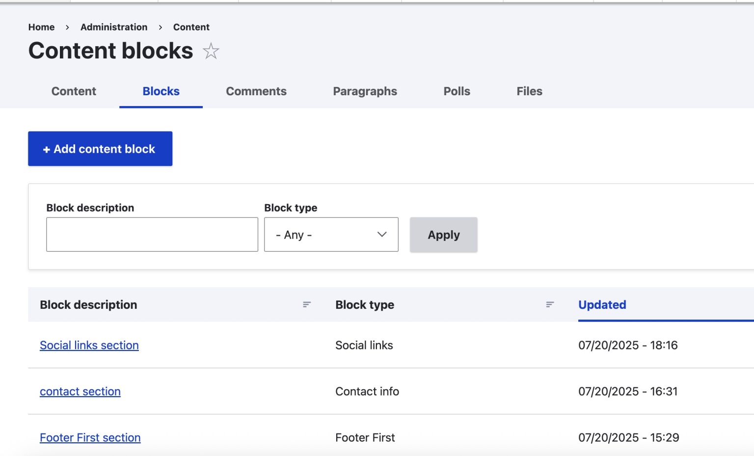 How to create a home page content block and render the front end page ...