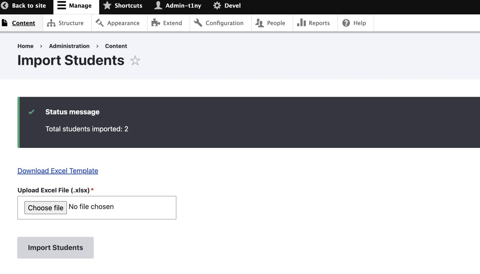Import Excel rows into a Drupal content type using batch process ...